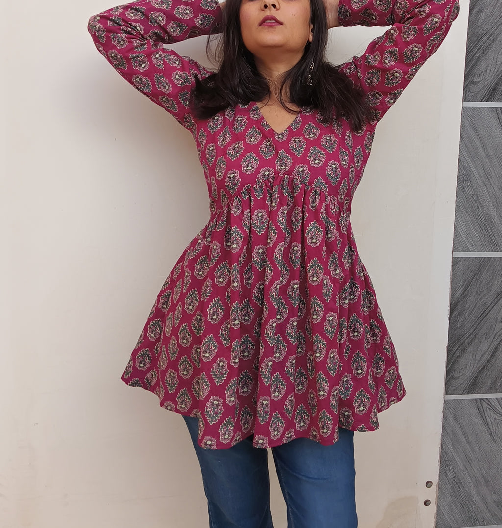 Maroon kurti