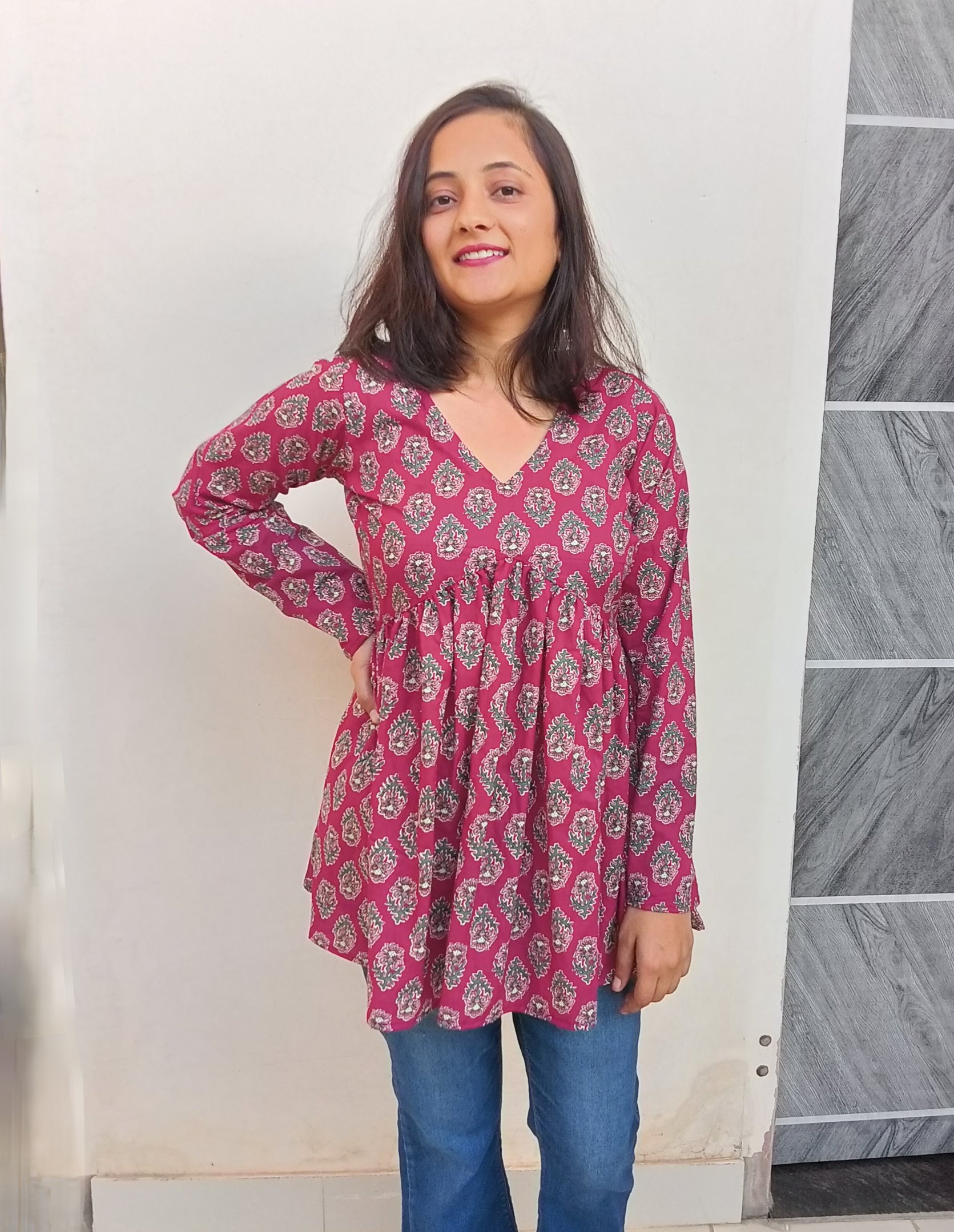 Maroon kurti